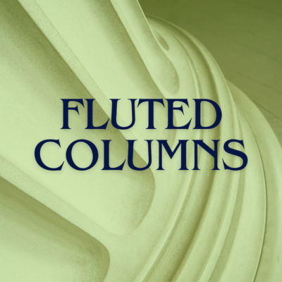 Fluted Column Blog Header – H.A. Stiles Blog title graphic for an article about fluted wood columns.