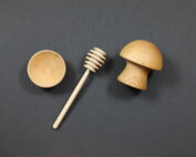 assorted wooden kitchen accessories