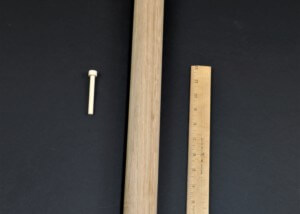 three Wooden Pegs in different sizes