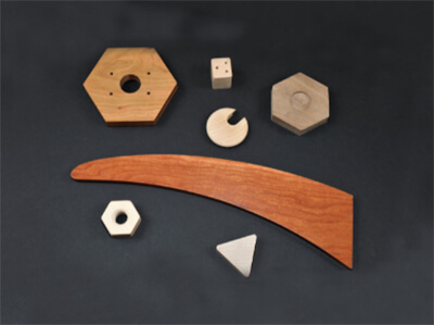shaped wood parts