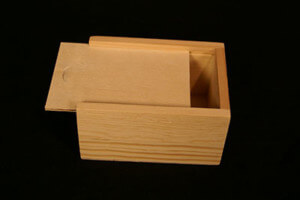 slide top wooden box
