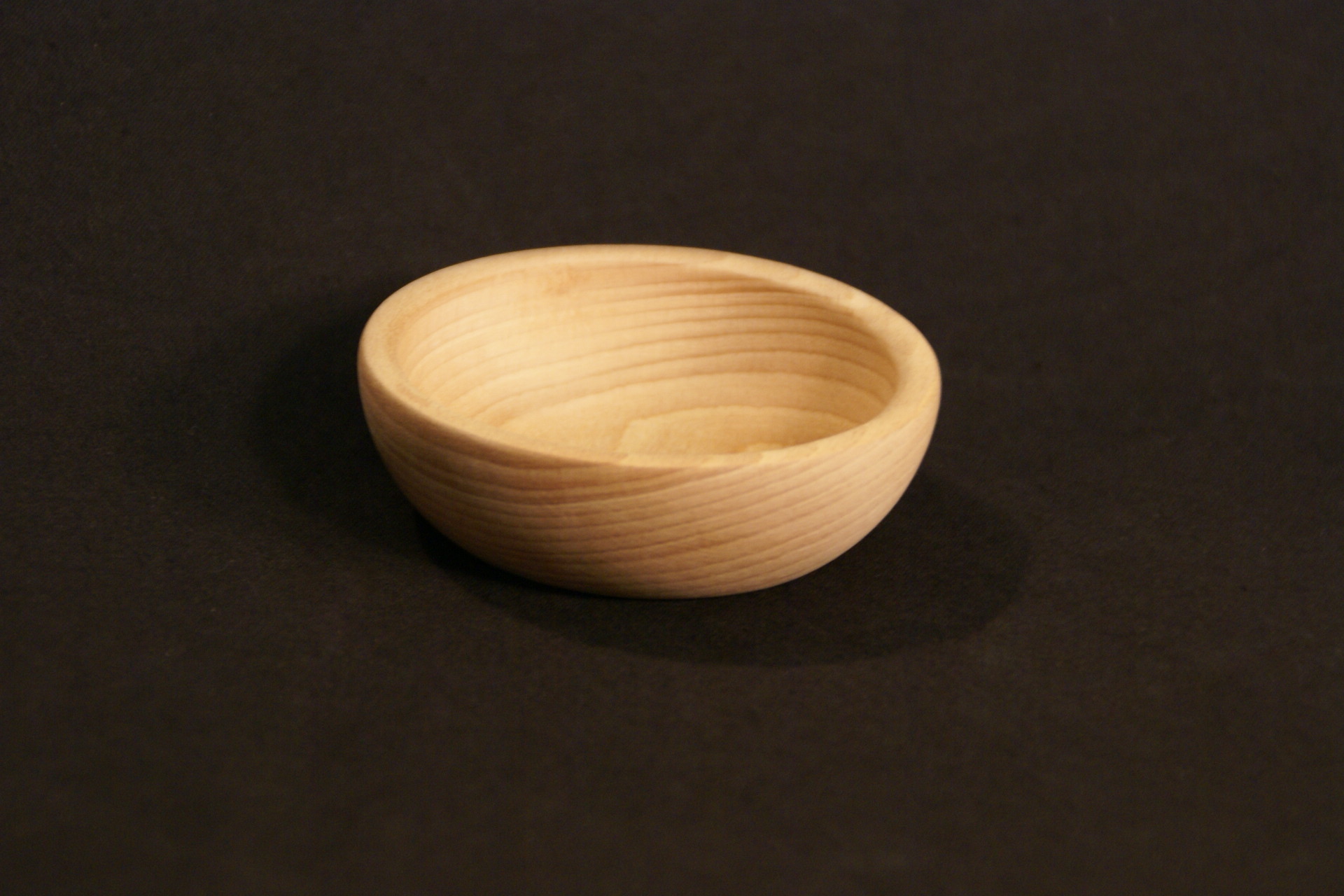 one small wooden bowl