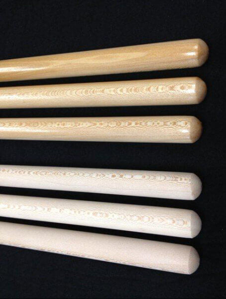 6 samples of the rounded end of broom and mop handles